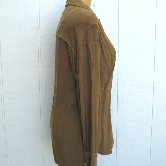Marcello Soltan vintage olive blouse - Picture 3 of 9